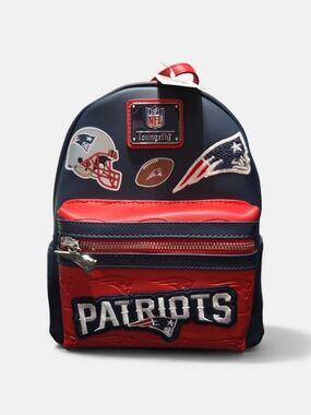 Loungefly New England Patriots Mini Backpack - Navy & Red